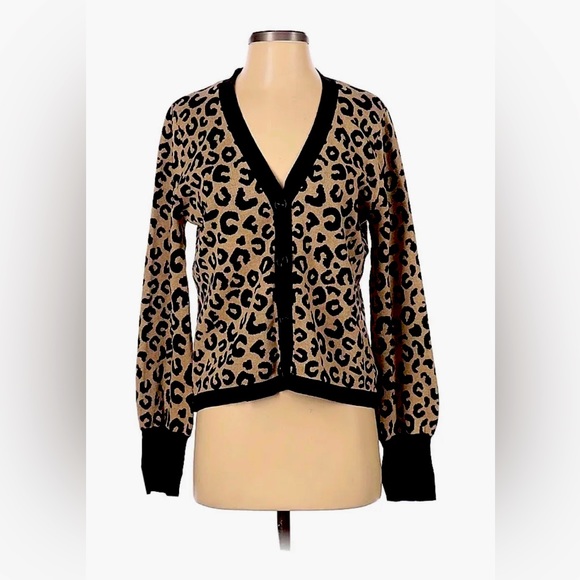 VINCE CAMUTO | Women’s Animal Print Button Front Cardigan Sweater | Size S - Picture 1 of 2